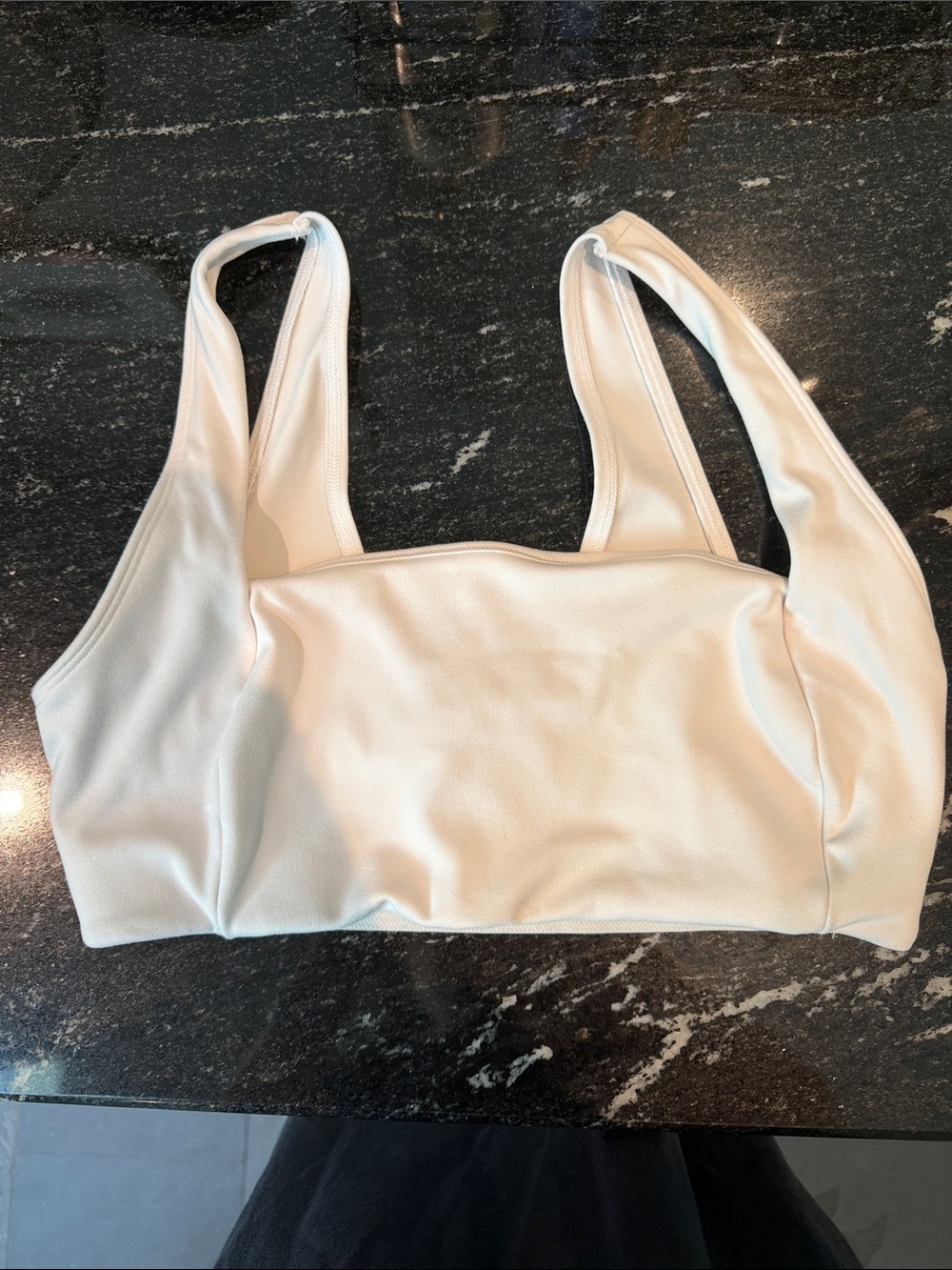 PINK Victoria's Secret White Scoop Sports Bralette